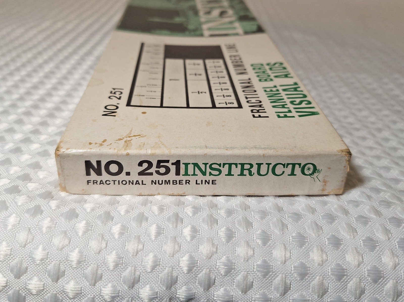 Vintage 1967 INSTRUCTO Flannel Board Visual Aids Fractional Number Line Felt 251