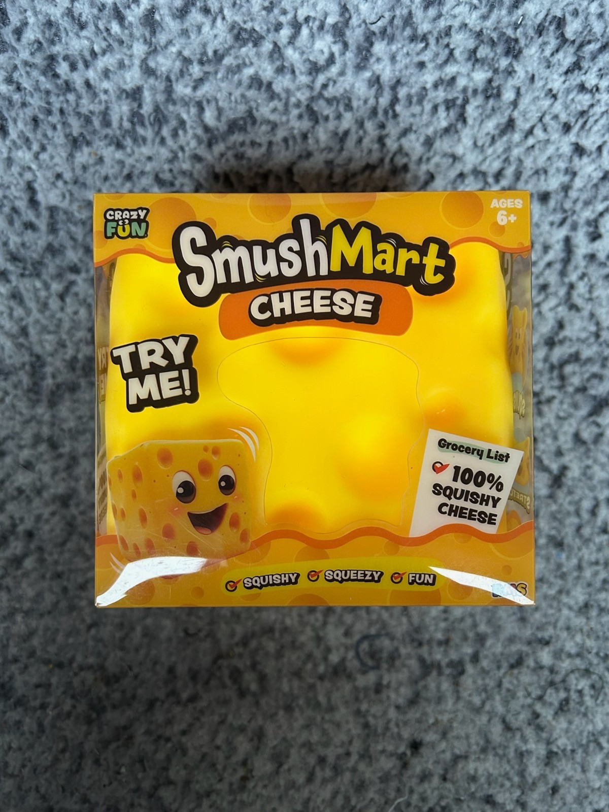 RMS Crazy Fun SmushMart Cheese Squishy Squeezy Stretch Sensory Toy TIK TOK VIRAL