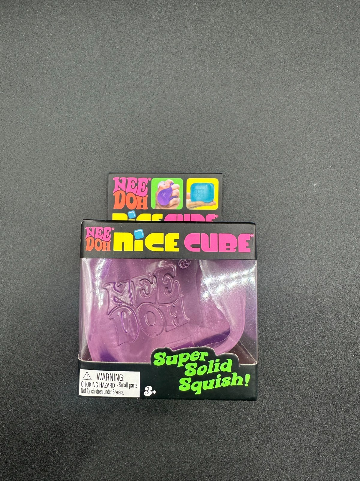 Original Nee Doh Nice Cube – Super Solid Squish! (Purple) – Factory Sealed