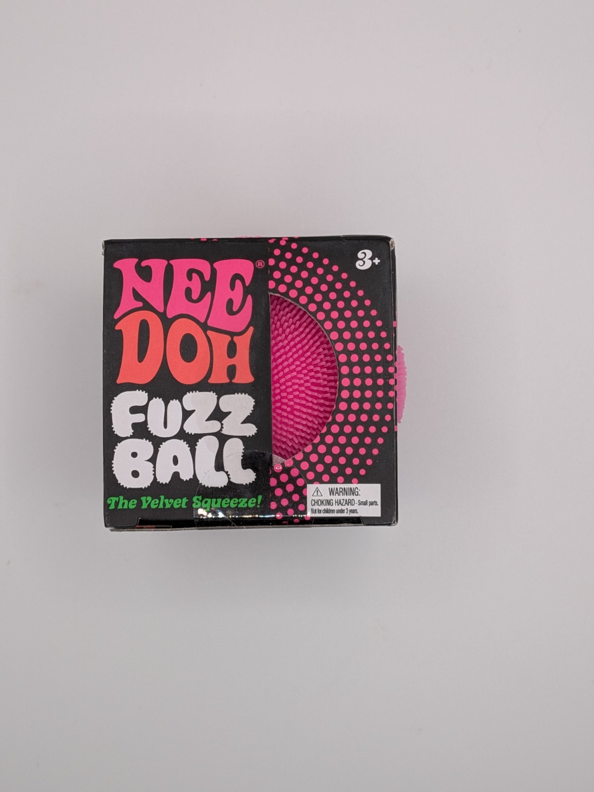 Nee Doh Needoh FUZZ BALL The Velvet Squeeze Fuzzball NEW Pink