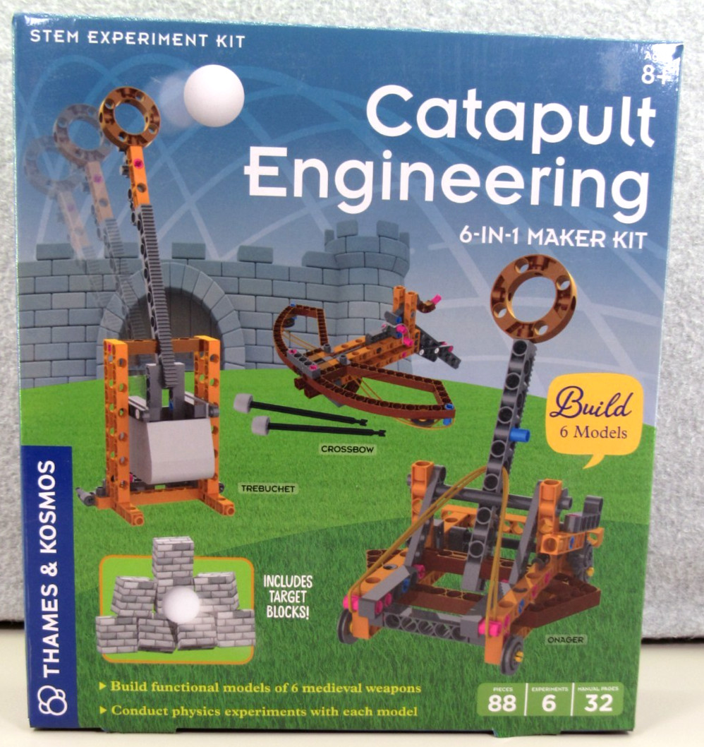 CATAPULT ENGINEERING 6-in-1 Kit Build Medieval Weapons STEM Thames Kosmos NEW!