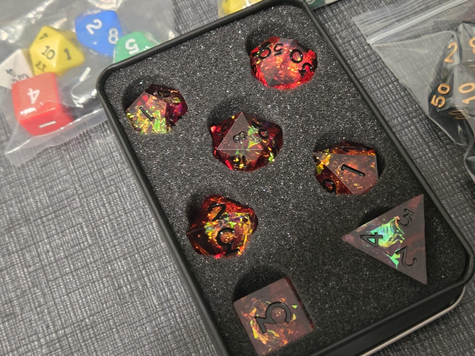 Mixed Lot Polyhedra Dice For Game Playing