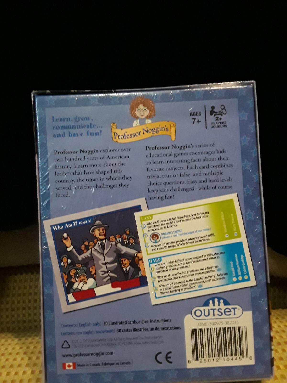 Professor Noggin’s Presidents of the United States Card Game