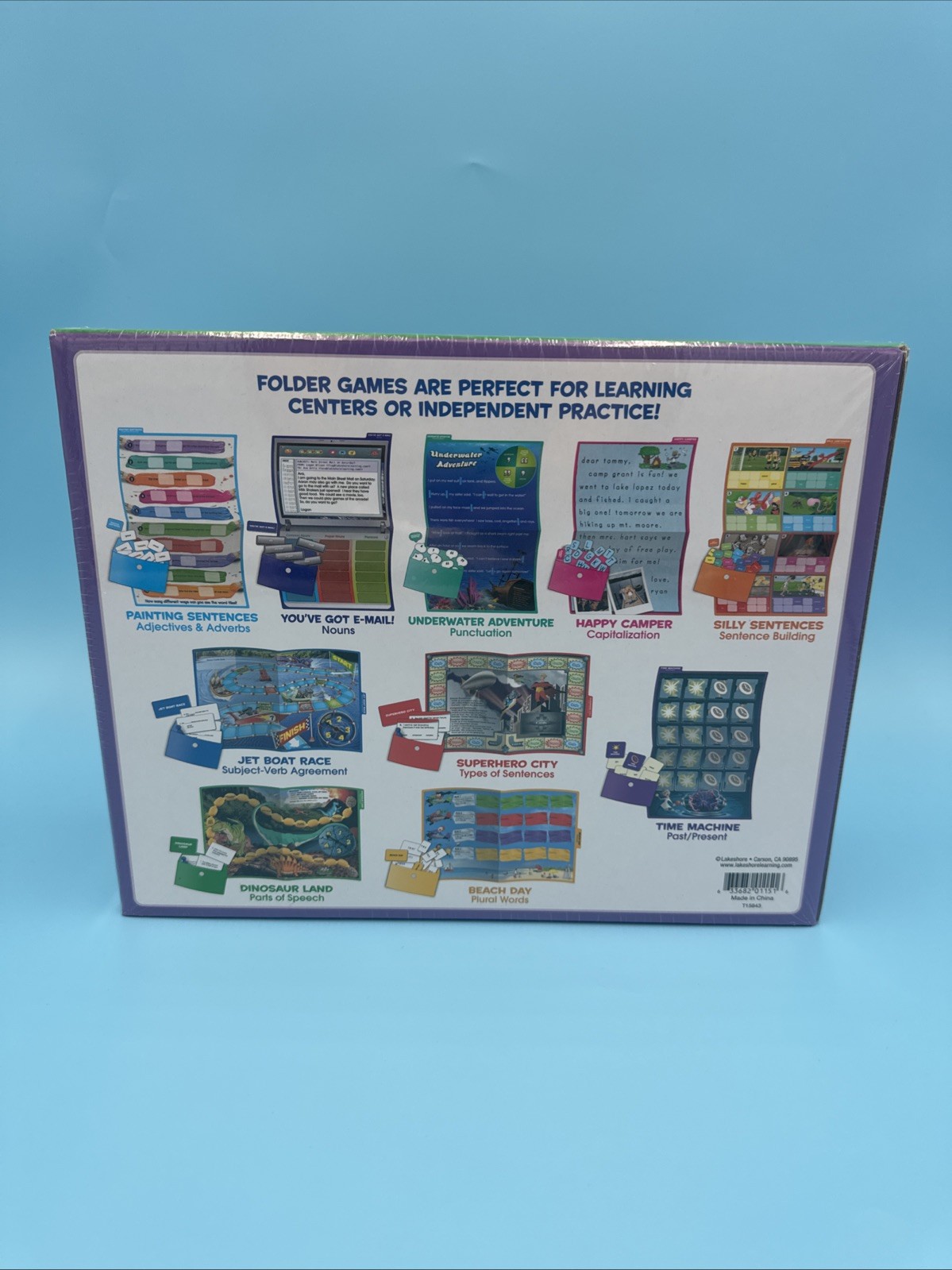 Lakeshore Grammar & Writing Folder Game Library RR796 New!!