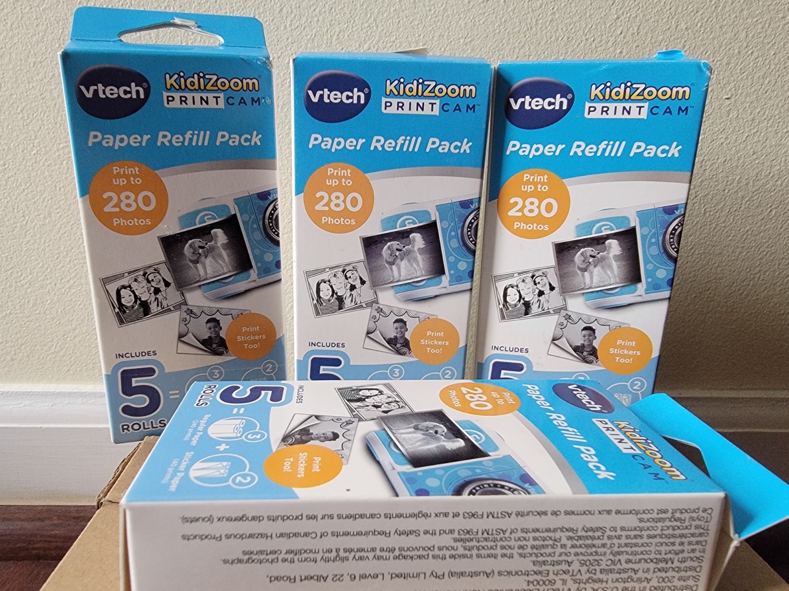 VTech KidiZoom PrintCam Paper Refill Packs – 4 Packs of 5 Rolls (20 Rolls total)
