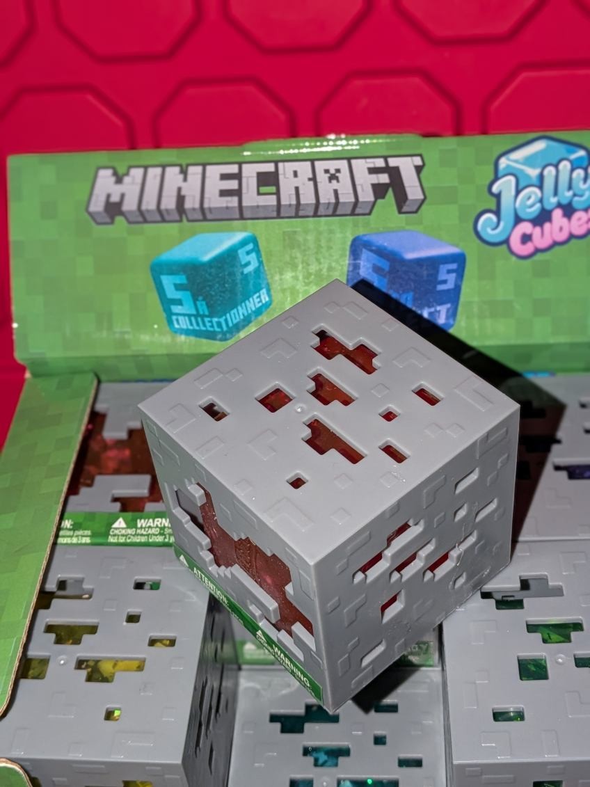 Lot of 23 Minecraft Jelly Cubes with Display Boxes