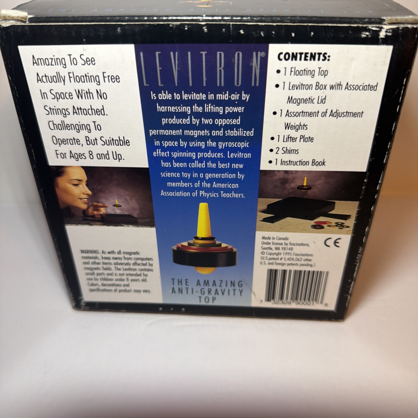 Levitron Game The Amazing Anti Gravity Top Physics 1995 Fascination Complete