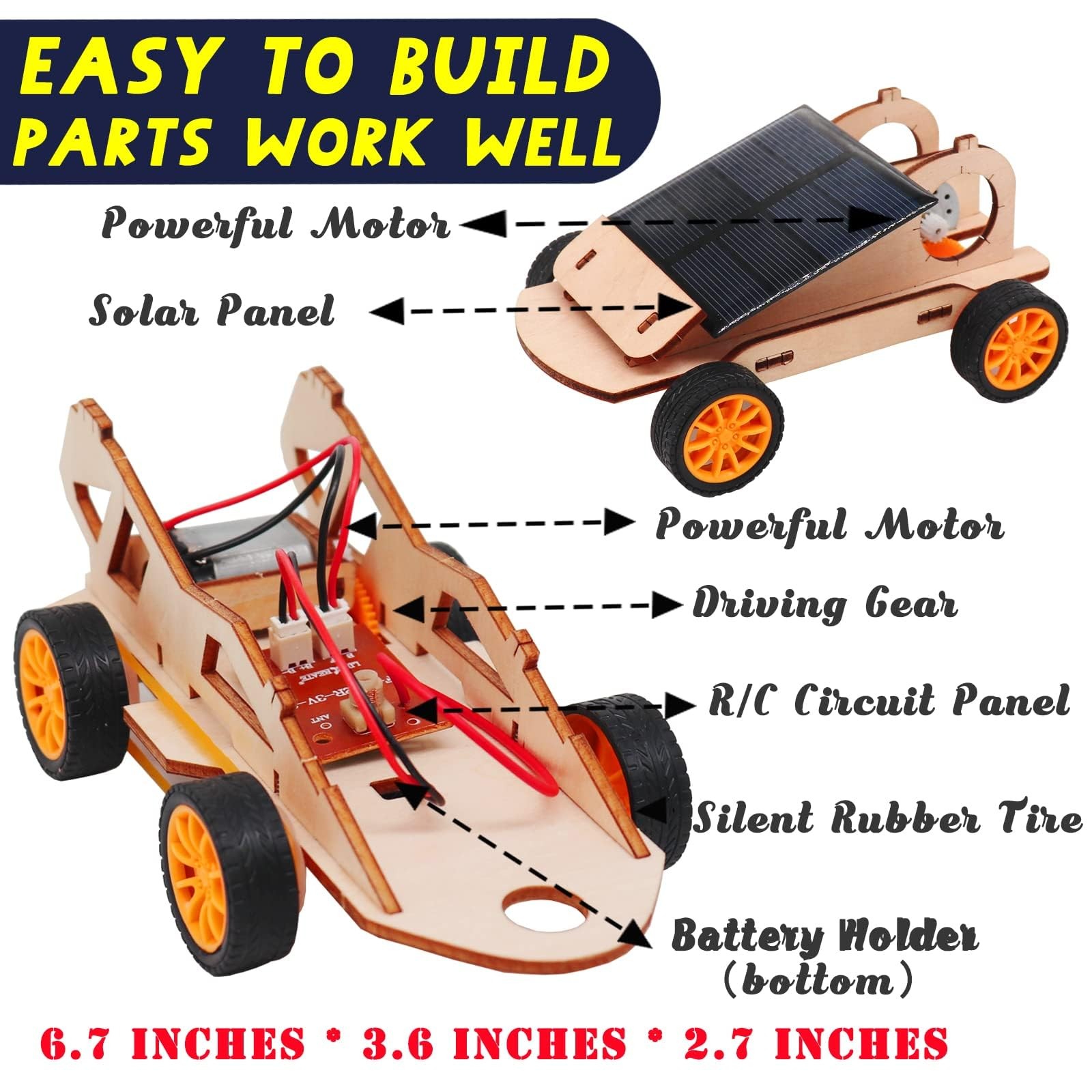 DIY RC Car Kit, Build Your Own Solar Car – Stem Projects for Kids Ages 8-12, …