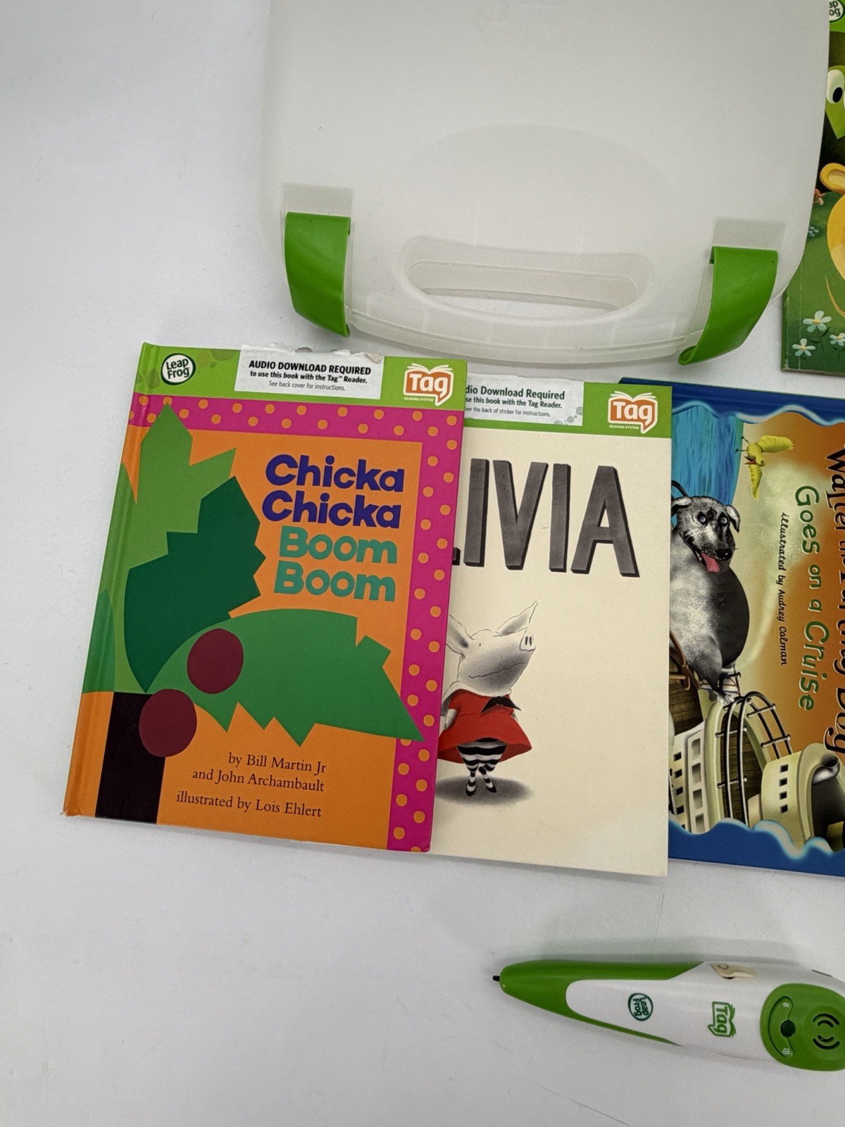 Leapfrog Tag 30704 Reading System Talking Stylus W/ Carry Case & 4 Books Tested