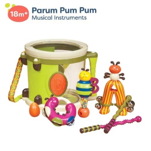 B. toys Toy Drum Set 7 Instruments – Parum Pum Pum: Music Percussion