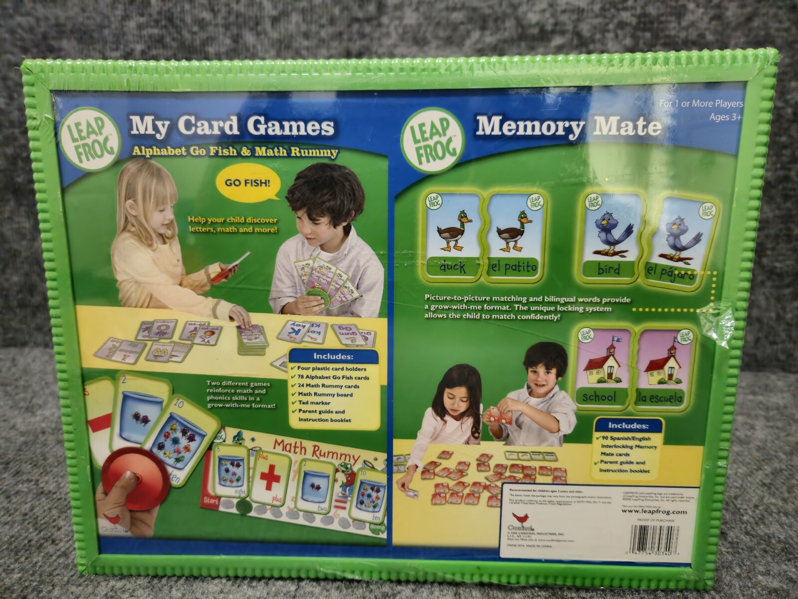 Leap Frog My Card Games MATH RUMMY & MEMORY MATE
