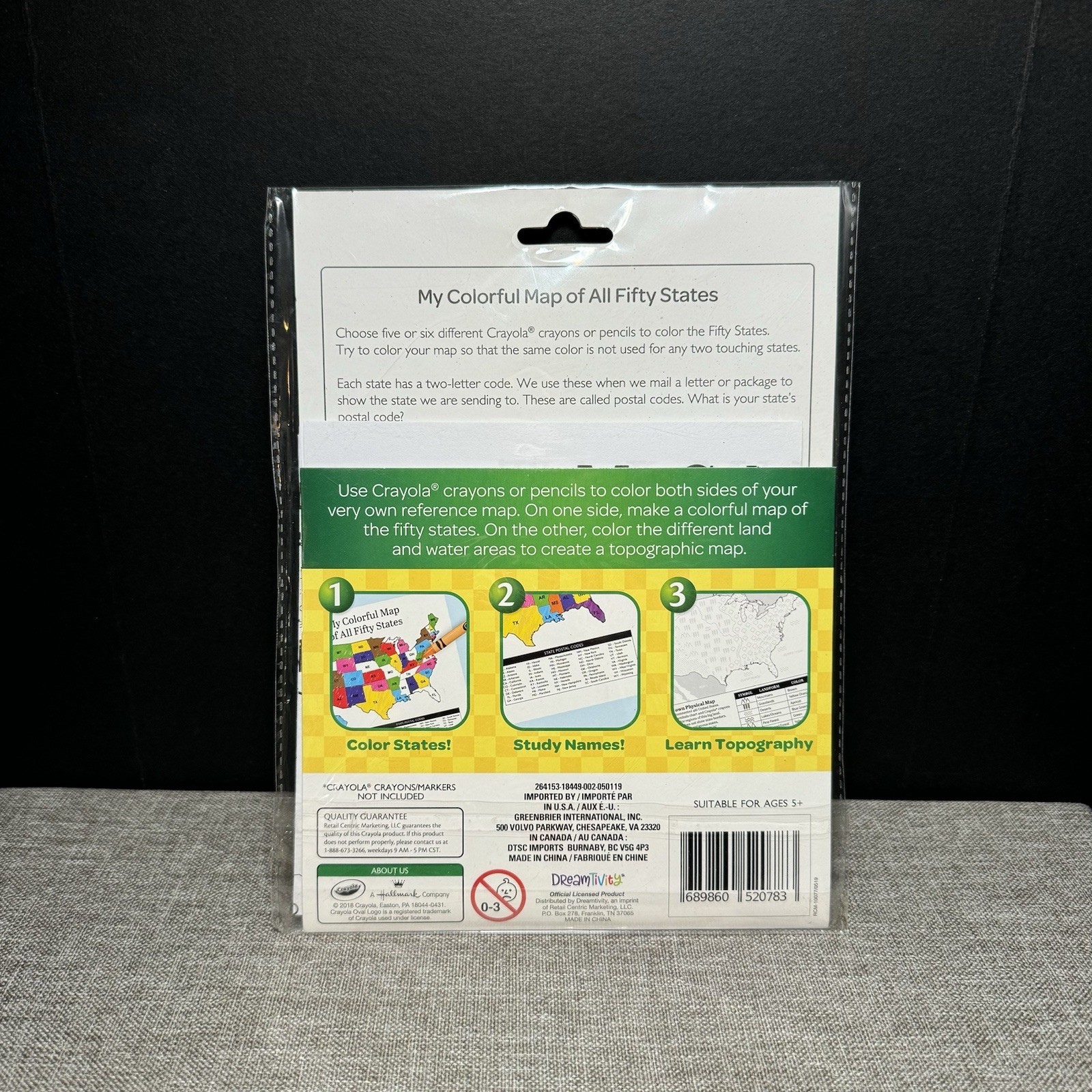 Crayola Color the USA States & Symbols Coloring Maps Age 5+, 6 Double-Sided