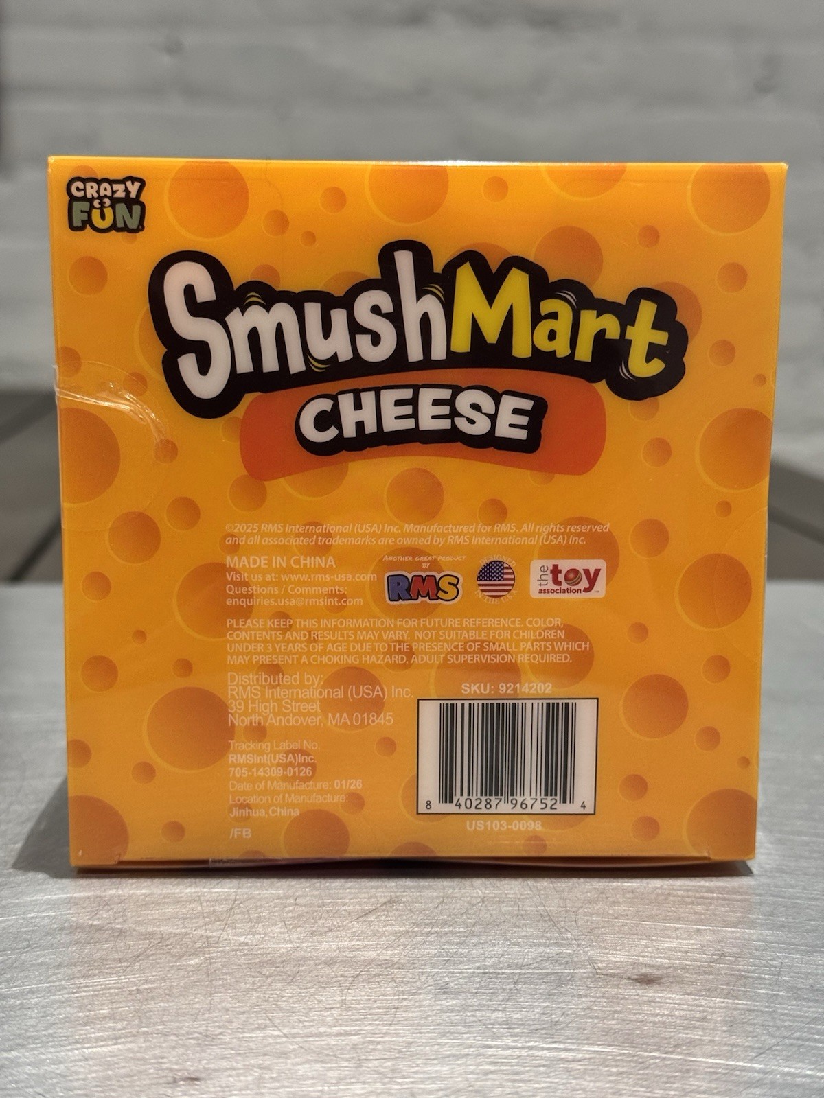 RMS Crazy Fun SmushMart Cheese Squishy Squeezy Stretch Sensory Toy TIK TOK VIRAL
