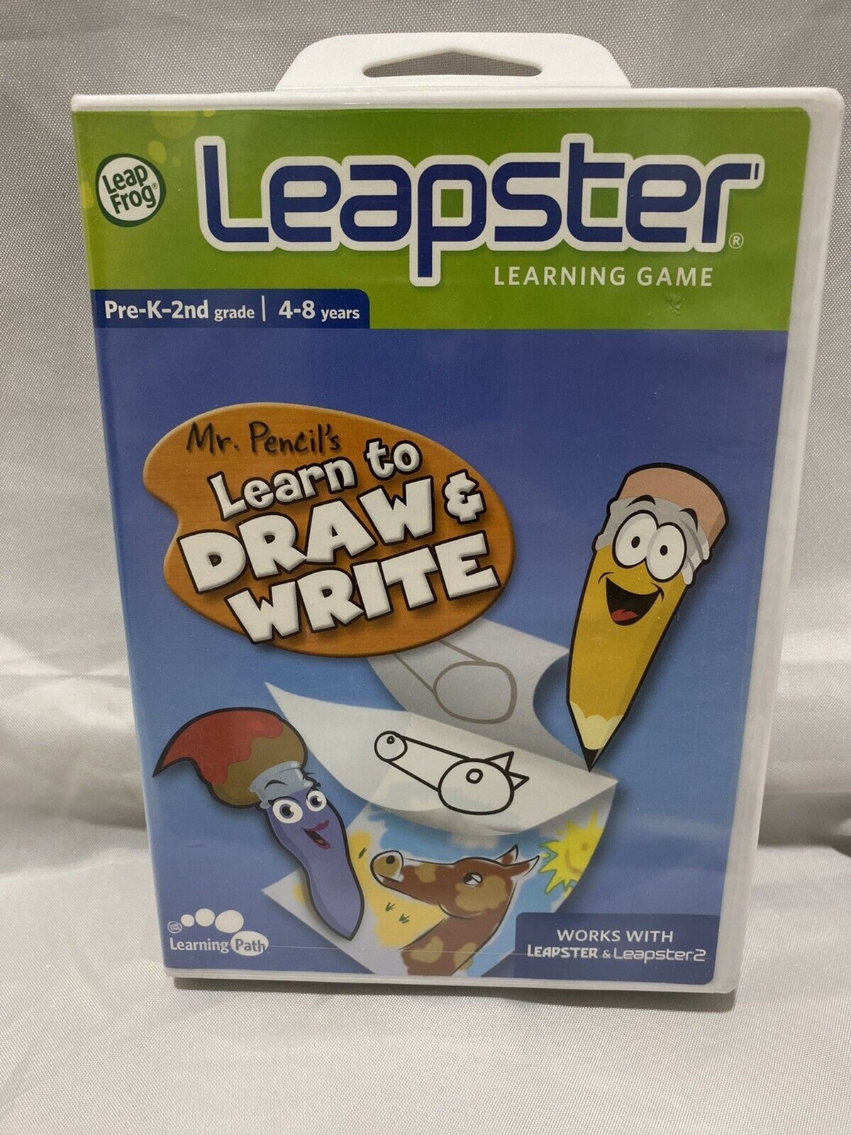 LeapFrog Leapster Game Mr Pencil Learn to Draw and Write Educational Game New