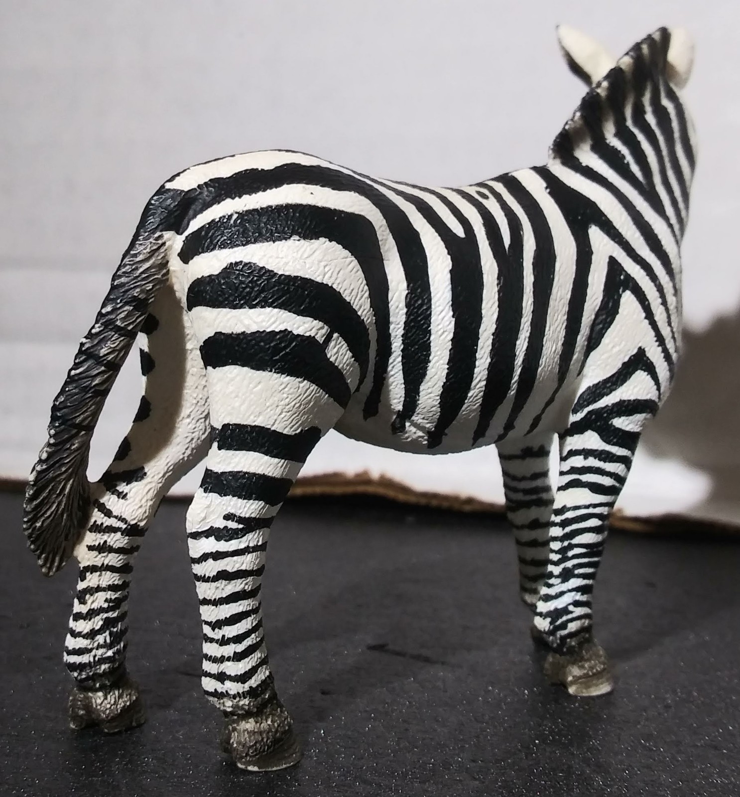 2008 Schleich Zebra Figure Black White Horse Wildlife Zoo Animal Figurine