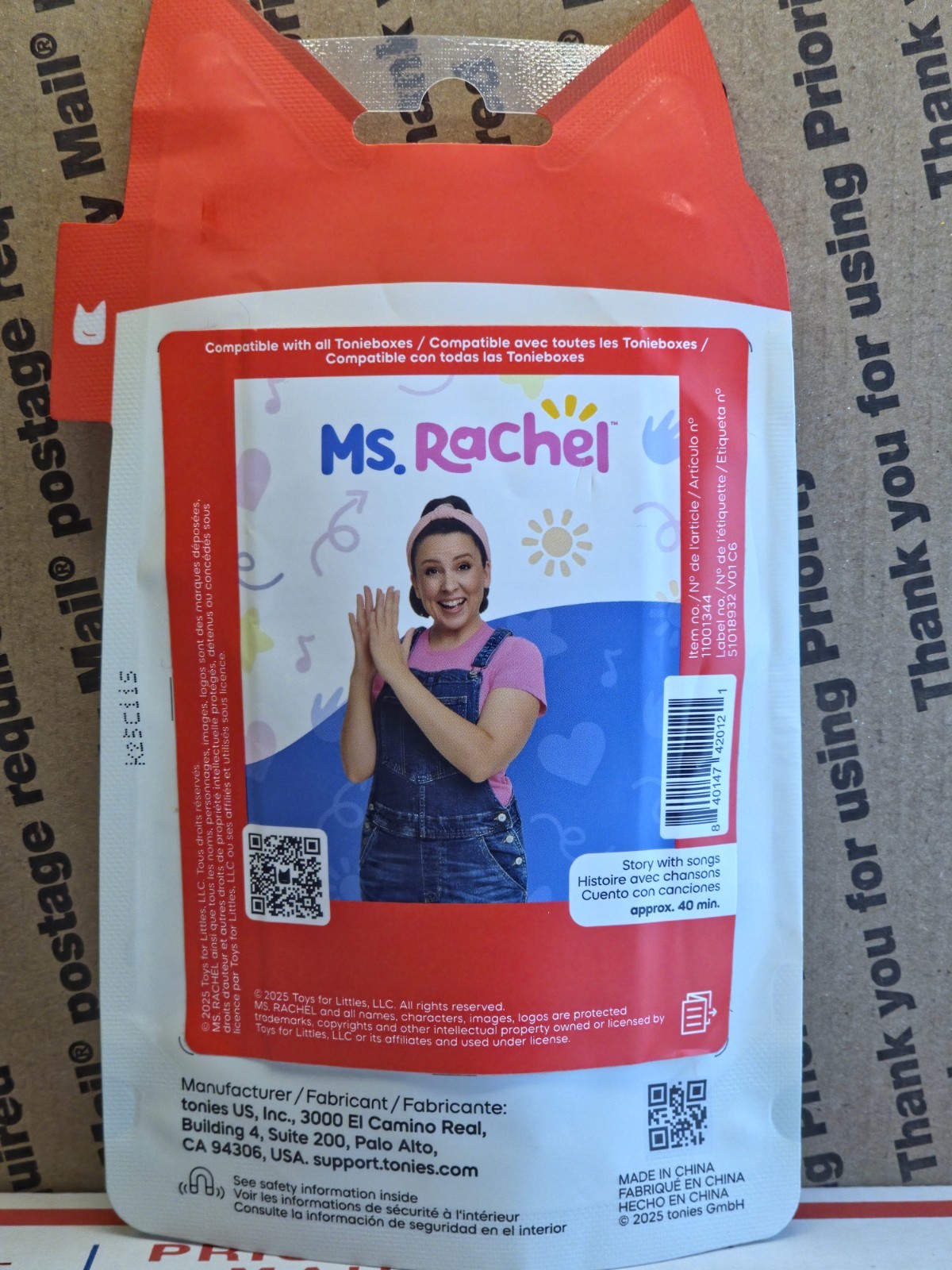 Ms.Rachel Tonies Audio Character! Approximately 40 Minutes of Songs & Storys!