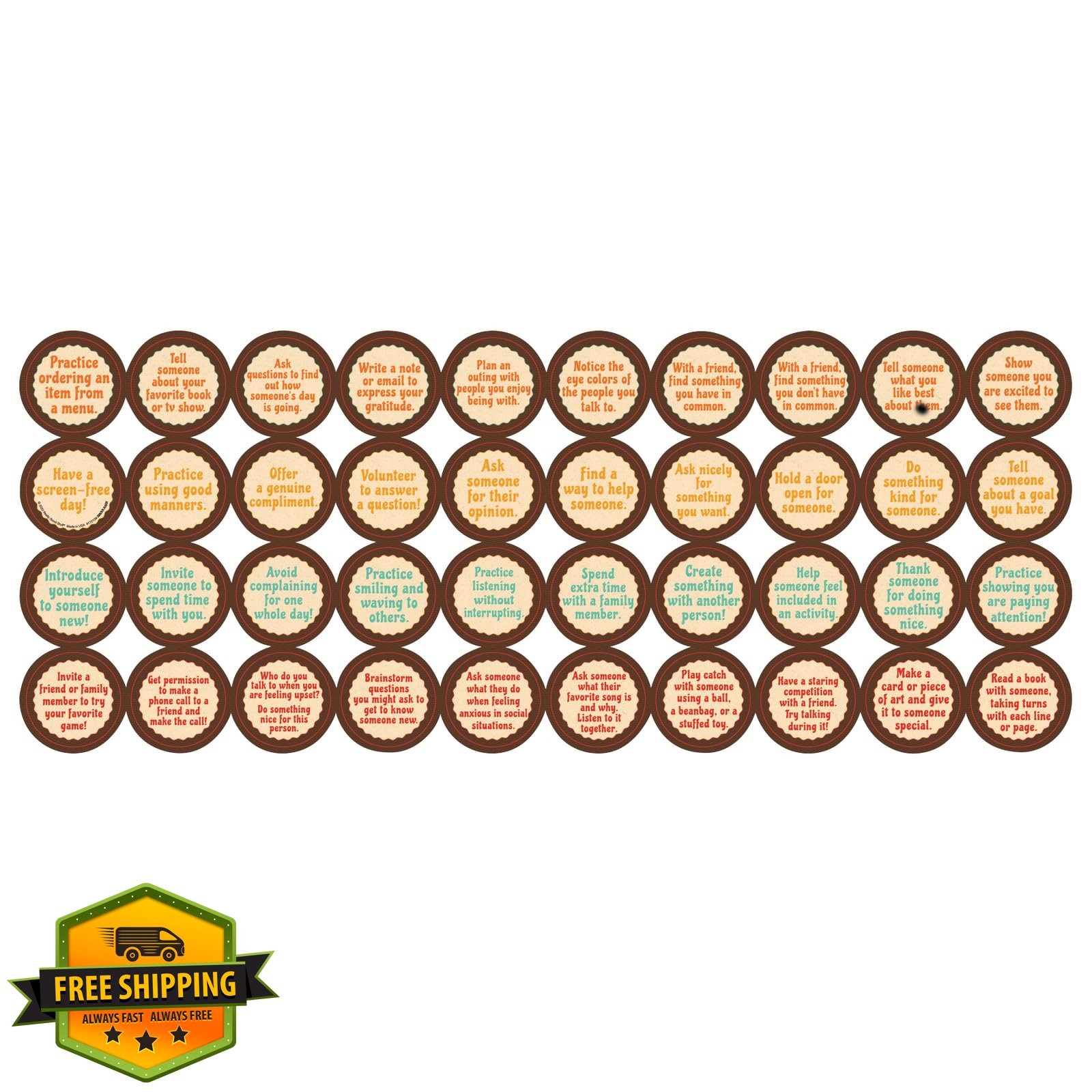 Really Good Stuff Social Interaction Chips Set 40