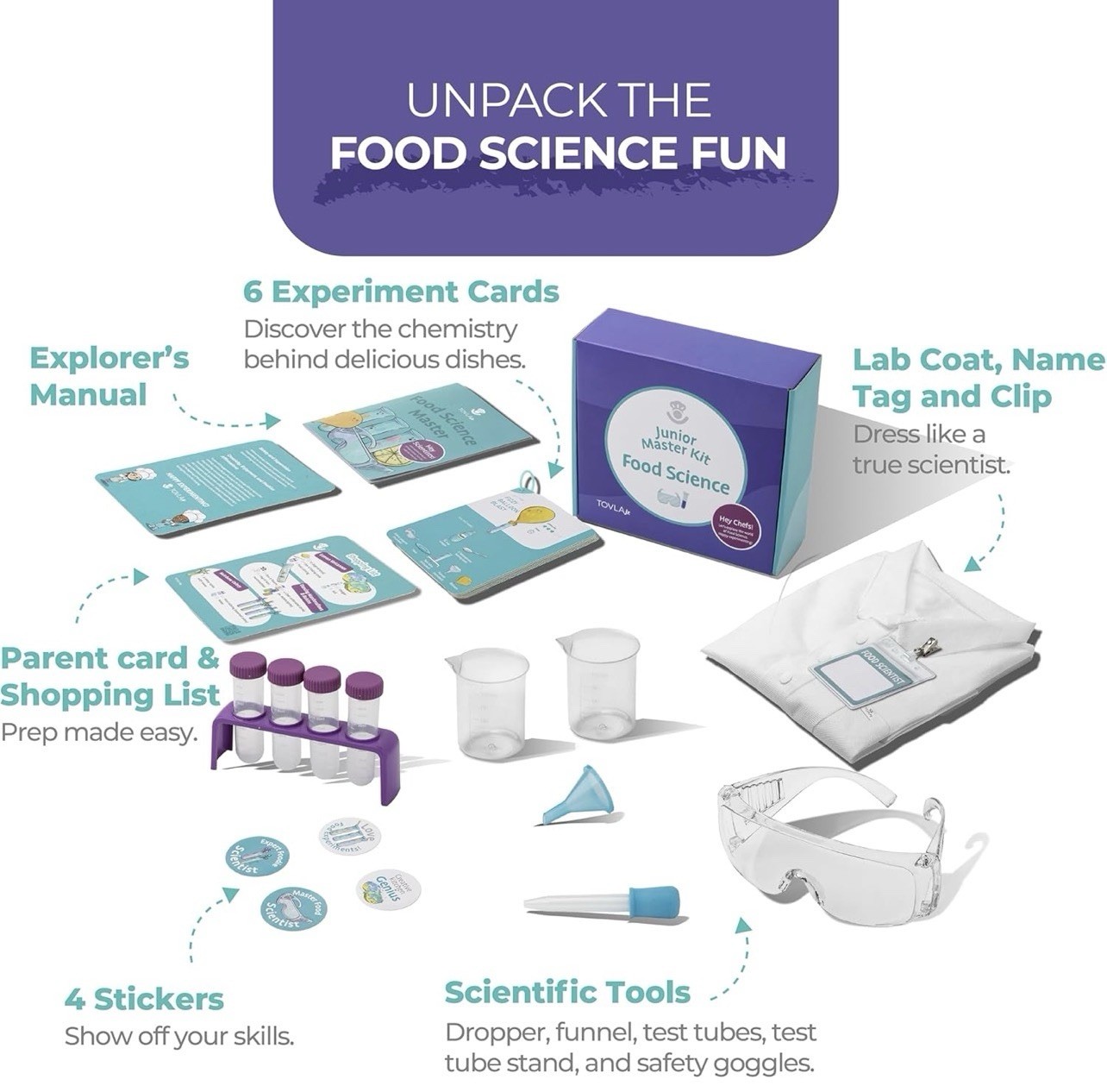 Tovla Jr. My First Food Science Kit Edible Slime & Fun Experiments Free Shipping