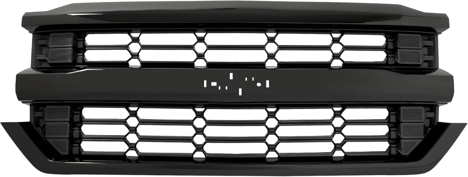 Front Grille Assembly Compatible with 2016-2019 Chevy Chevrolet Silverado 1500 R