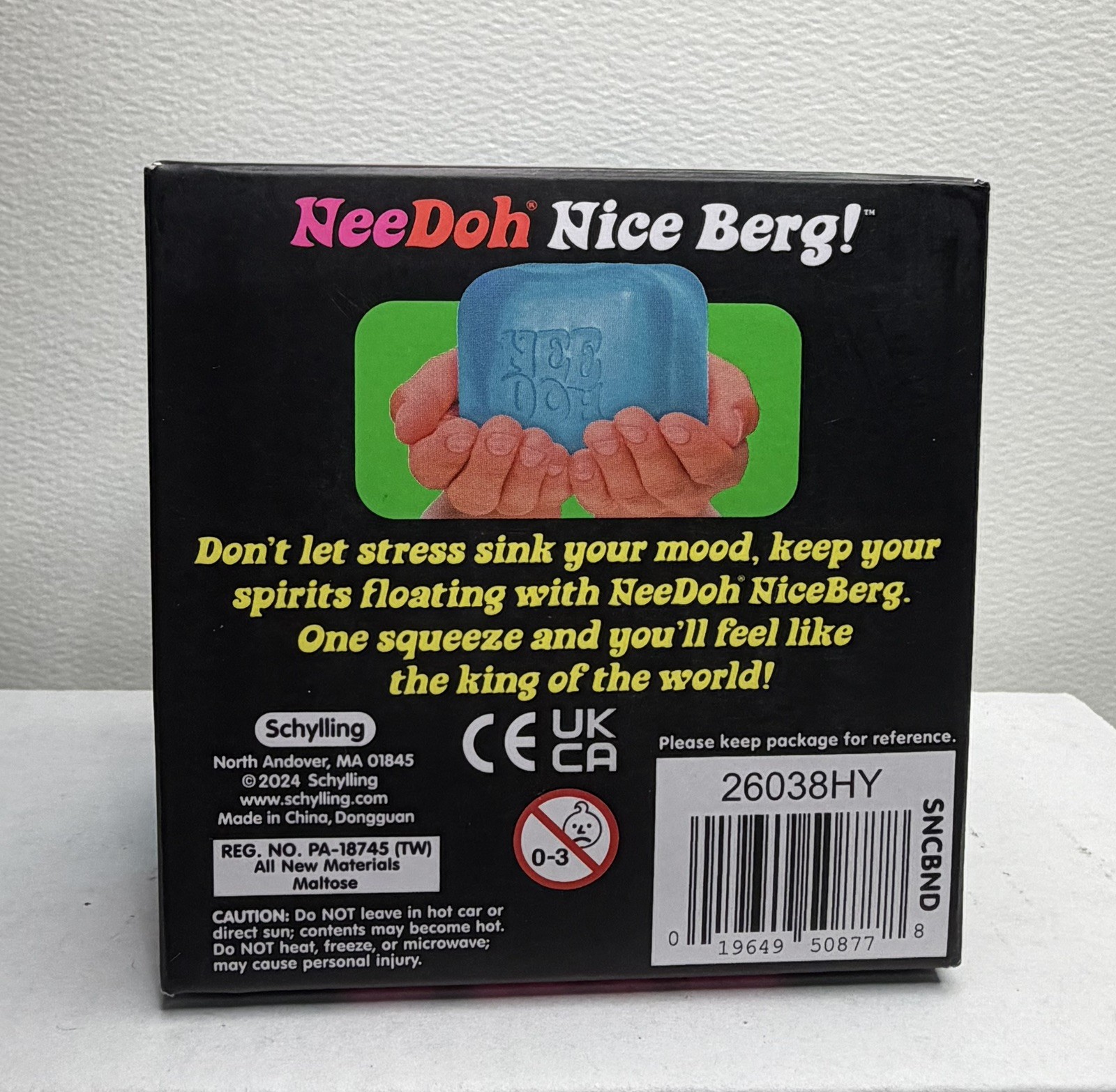 NeeDoh Nice Berg Blue XL Giant Nee Doh Niceberg Squishy Cube Ice, Blue