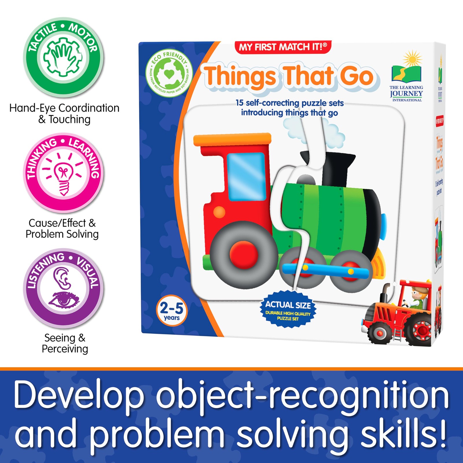 My First Match It Vehicle Puzzles Colorful Educational Fun for Kids