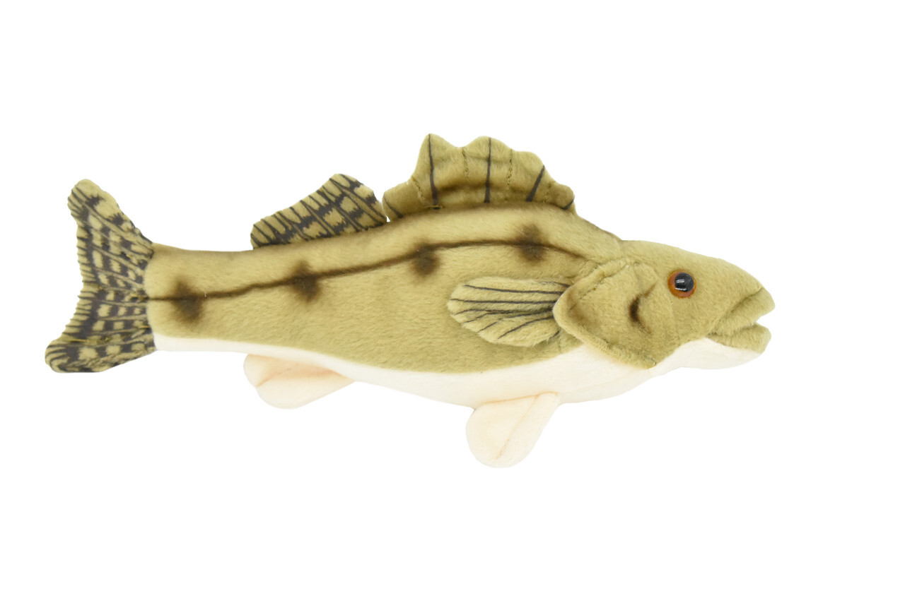 Plush Walleye, Realistic Stuffed Fish, Soft, Toy, Pillow, Gift, 10″ F2003 BB60