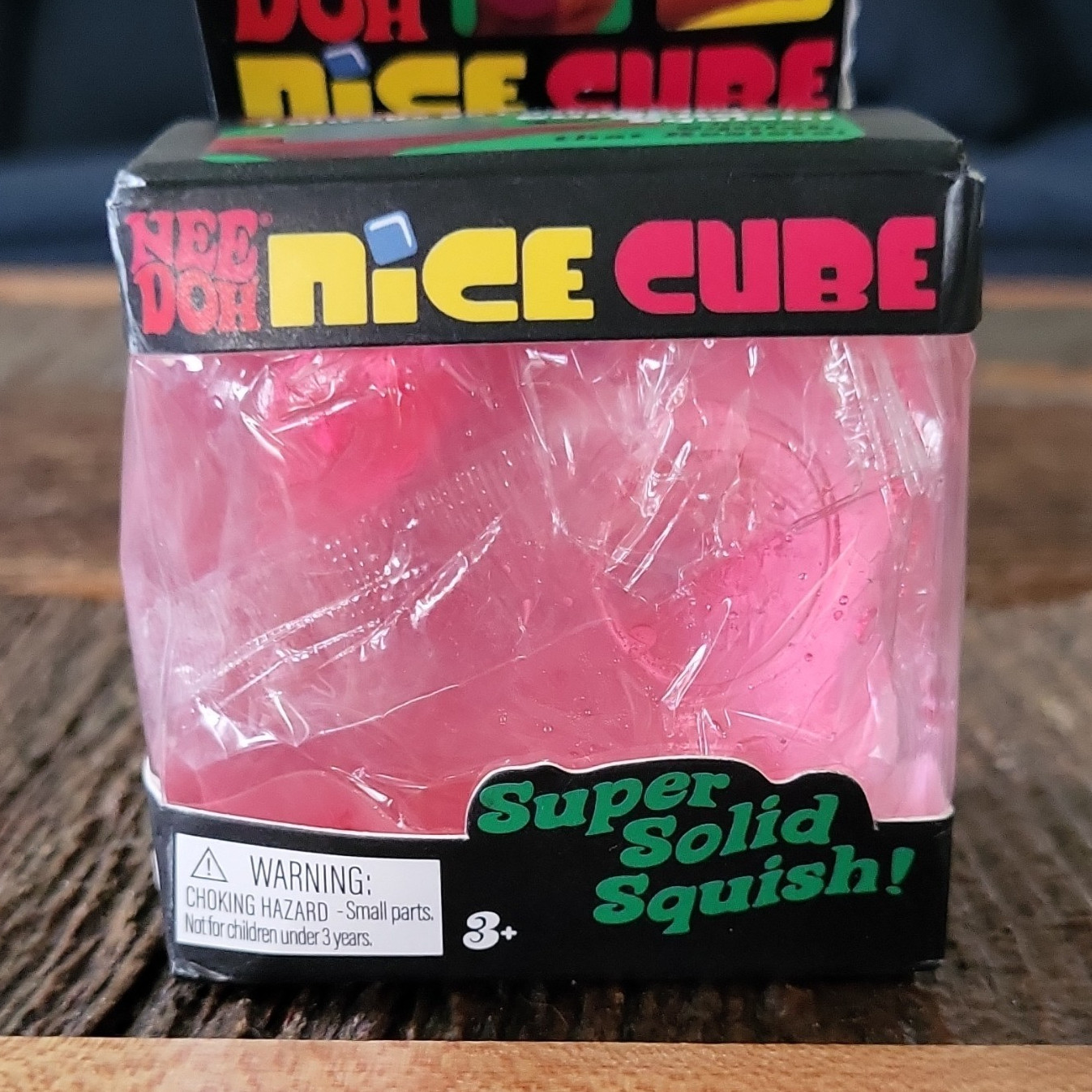 Nee Doh Nice Cube Super Solid Squish Pink Squishy Toy Age 3-5 Years