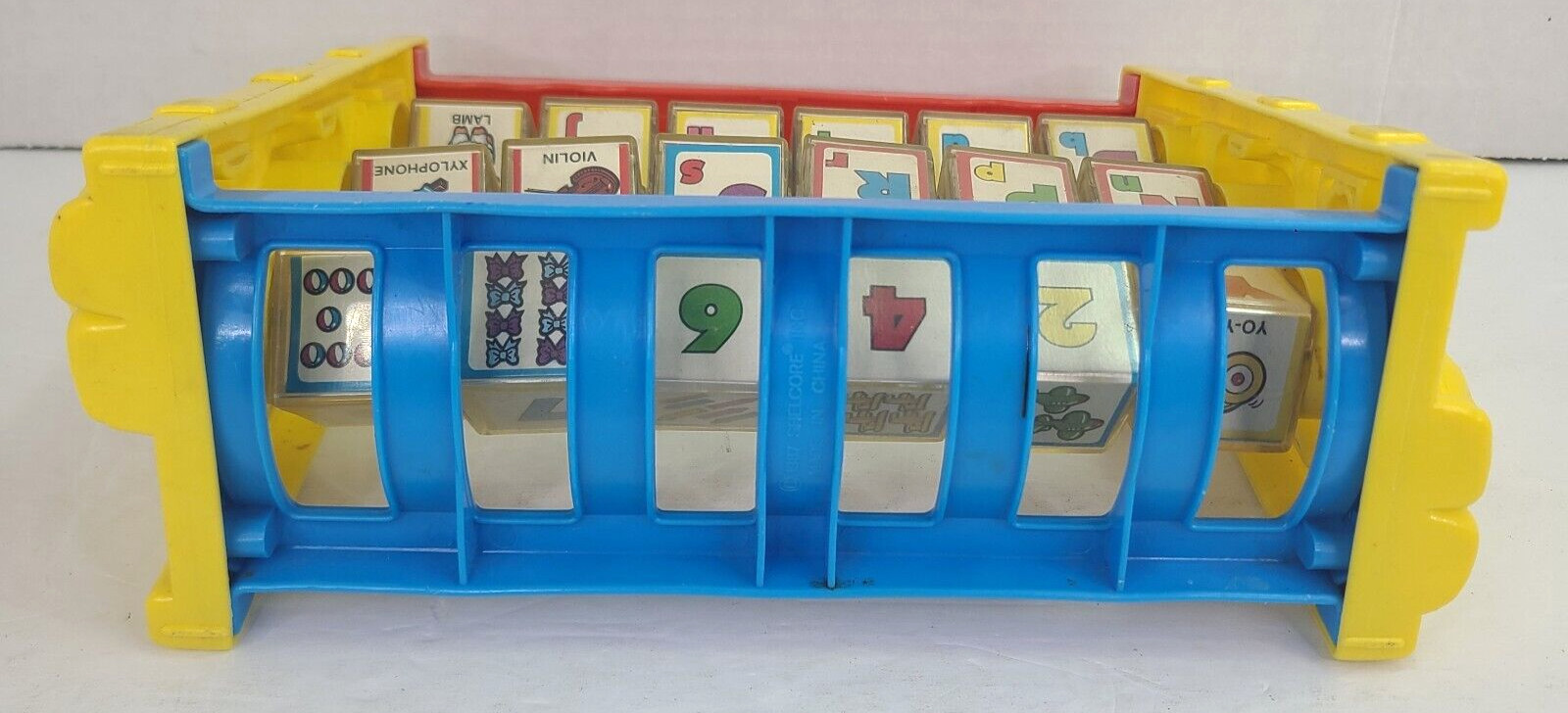 Vintage 1987 Spin ‘N Learn Blocks Letters and Numbers Blocks Toy 1987 Shelcore