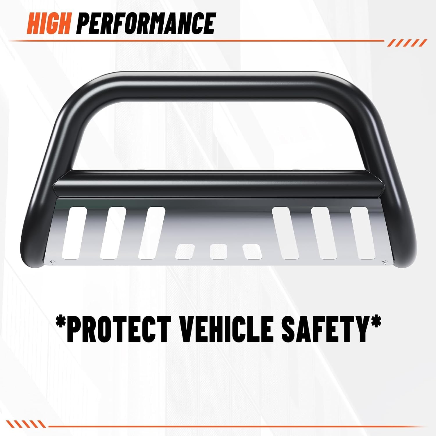 05-15 Toyota Tacoma 3″ Bull Bar Stainless Steel Black Tube Brush Push Grille