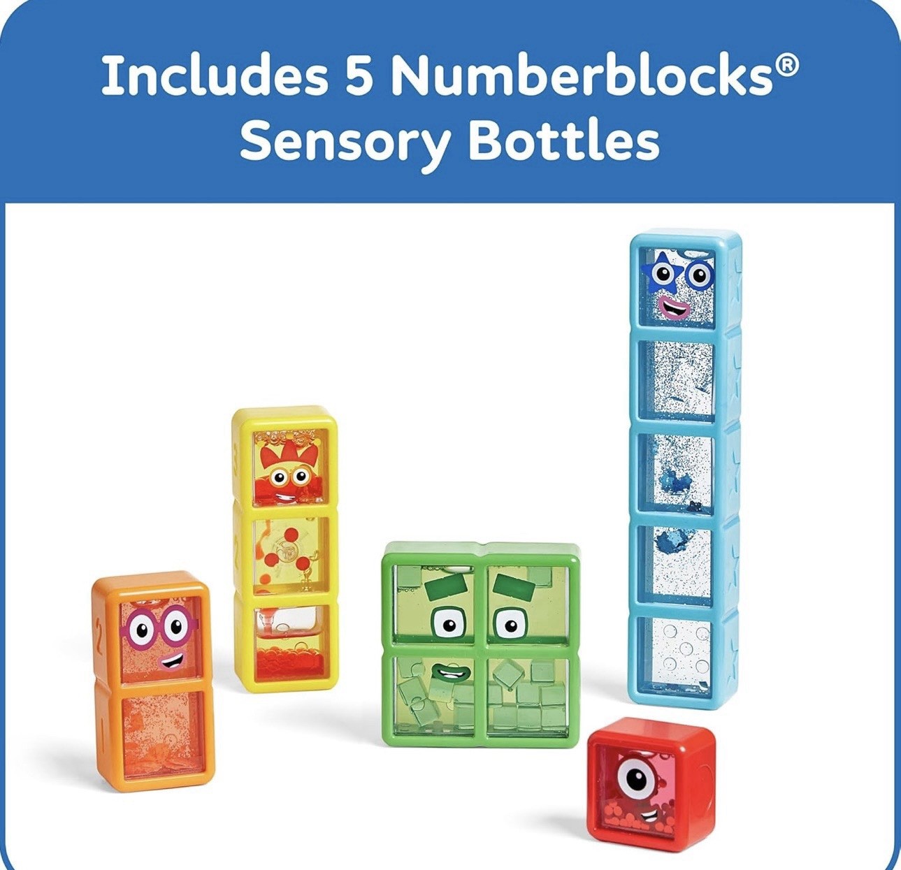 Numberblocks Bundle Lot Mathlink Cubes Activity Set +Friends 1-5+Sensory Bottles