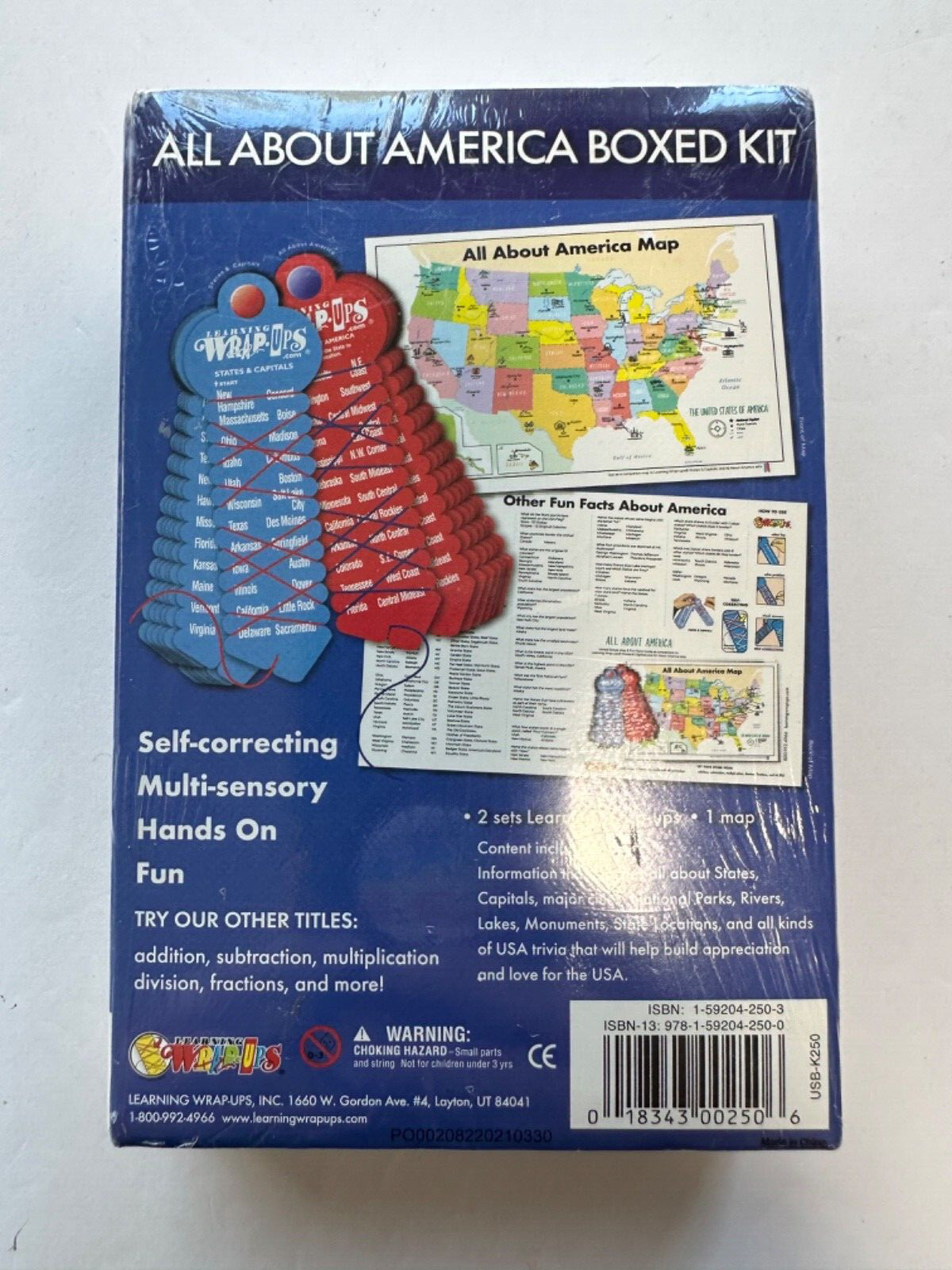 NEW Usborne Learning Wrap-Ups All About America and States & Capitals Plus Map