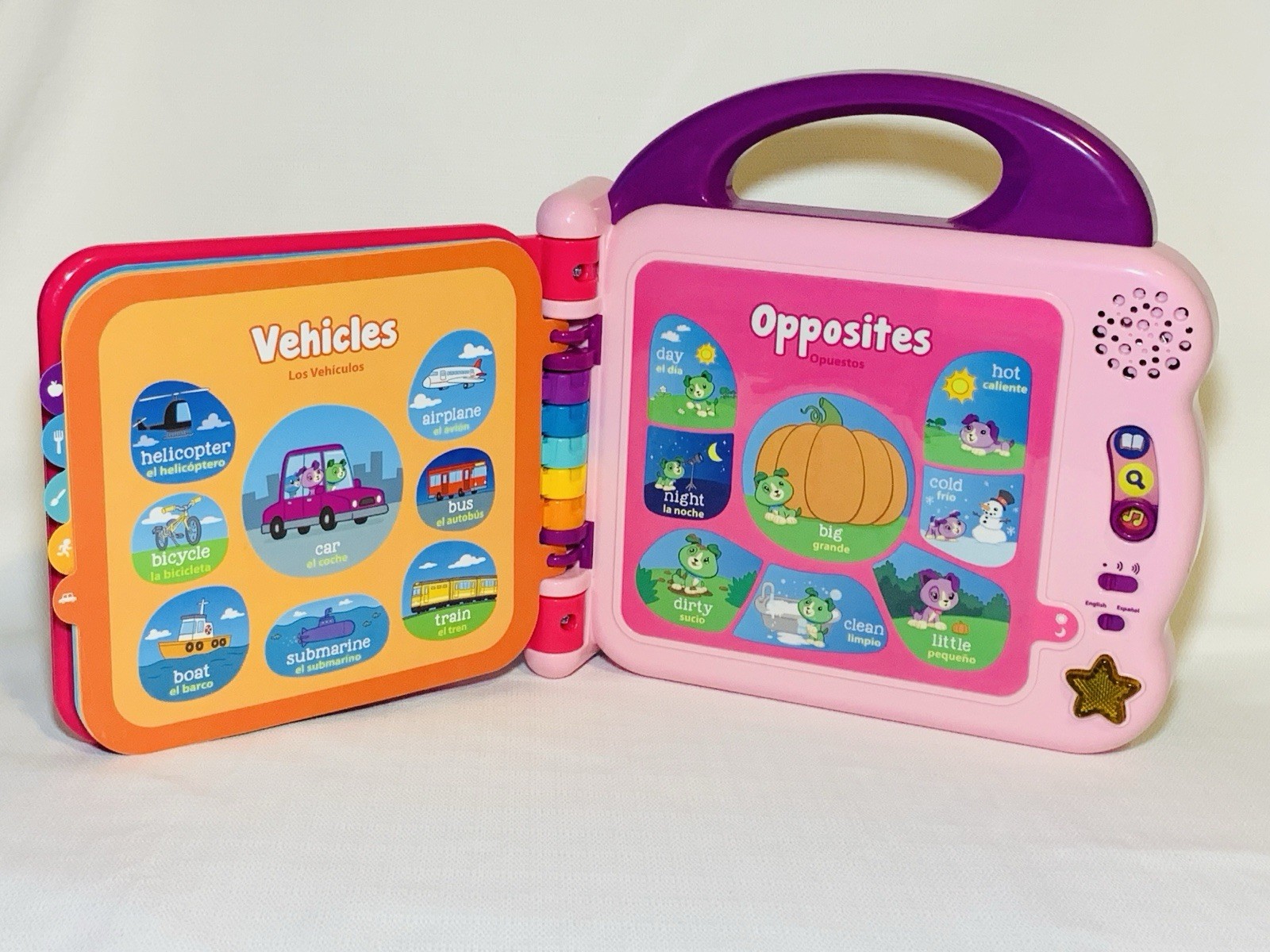 LeapFrog Scout & Violet 100 Words Book – Bilingual English/Spanish Learning Toy
