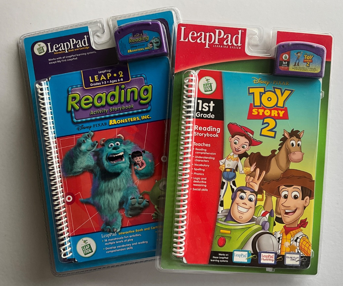 LeapPad primary readers Monsters Inc. + Toy Story 2