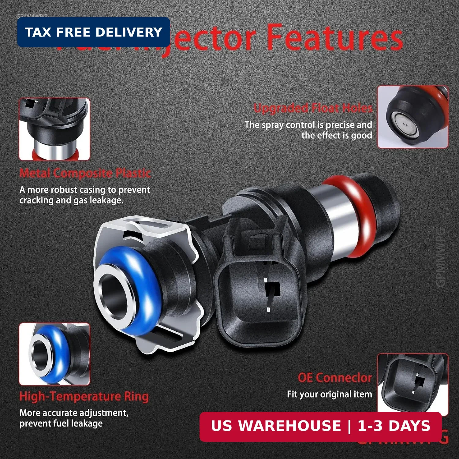 Fuel Injectors Set of 8 Compatible with Yukon for Envoy for Sierra for Savana fo