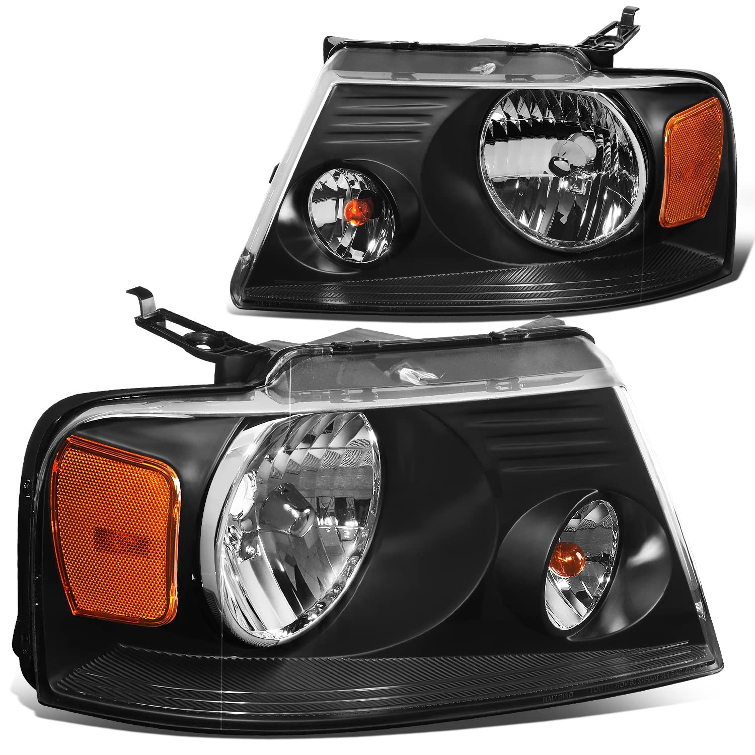 F 150 04 08 Headlights Black Headlight Assembly Compatible with F 150 Mark LT