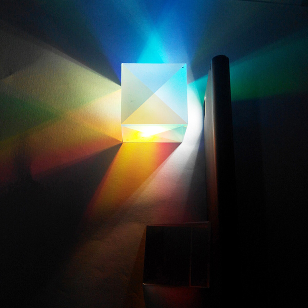 35mm Beam Combiner Light Splitter Dichroic Mirror Lens Cube Prism Optical Glass