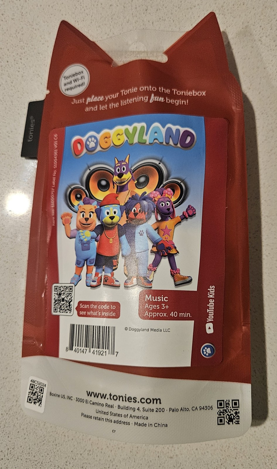 Doggyland Tonie Audio Play Character Snoop Dogg Toniebox Bow Wizzle