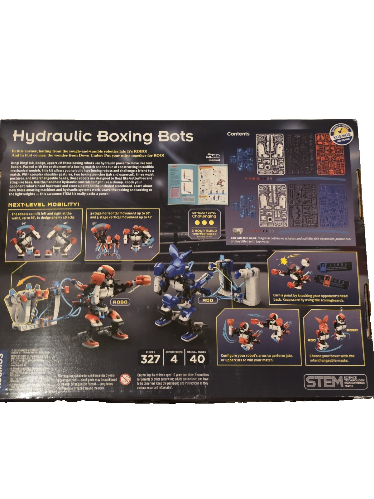 Thomas & Kosmos HYDRAULIC BOXING BOTS Stem Experiment Kit- BRAND NEW