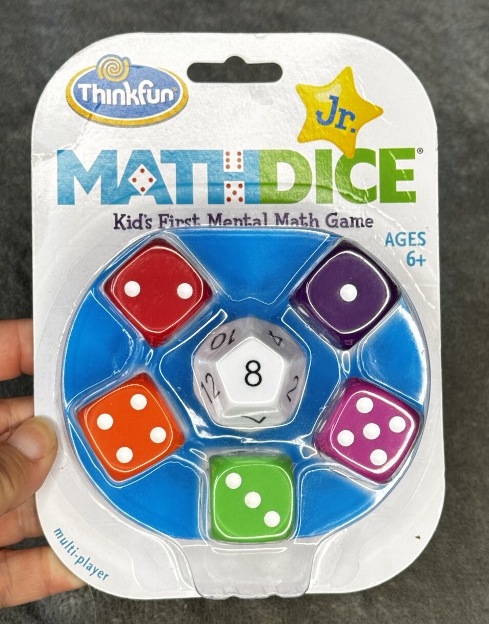 Thinkfun Jr. Math Dice Jr Kids First Mental Math Game Learning Ages 6+ *NEW