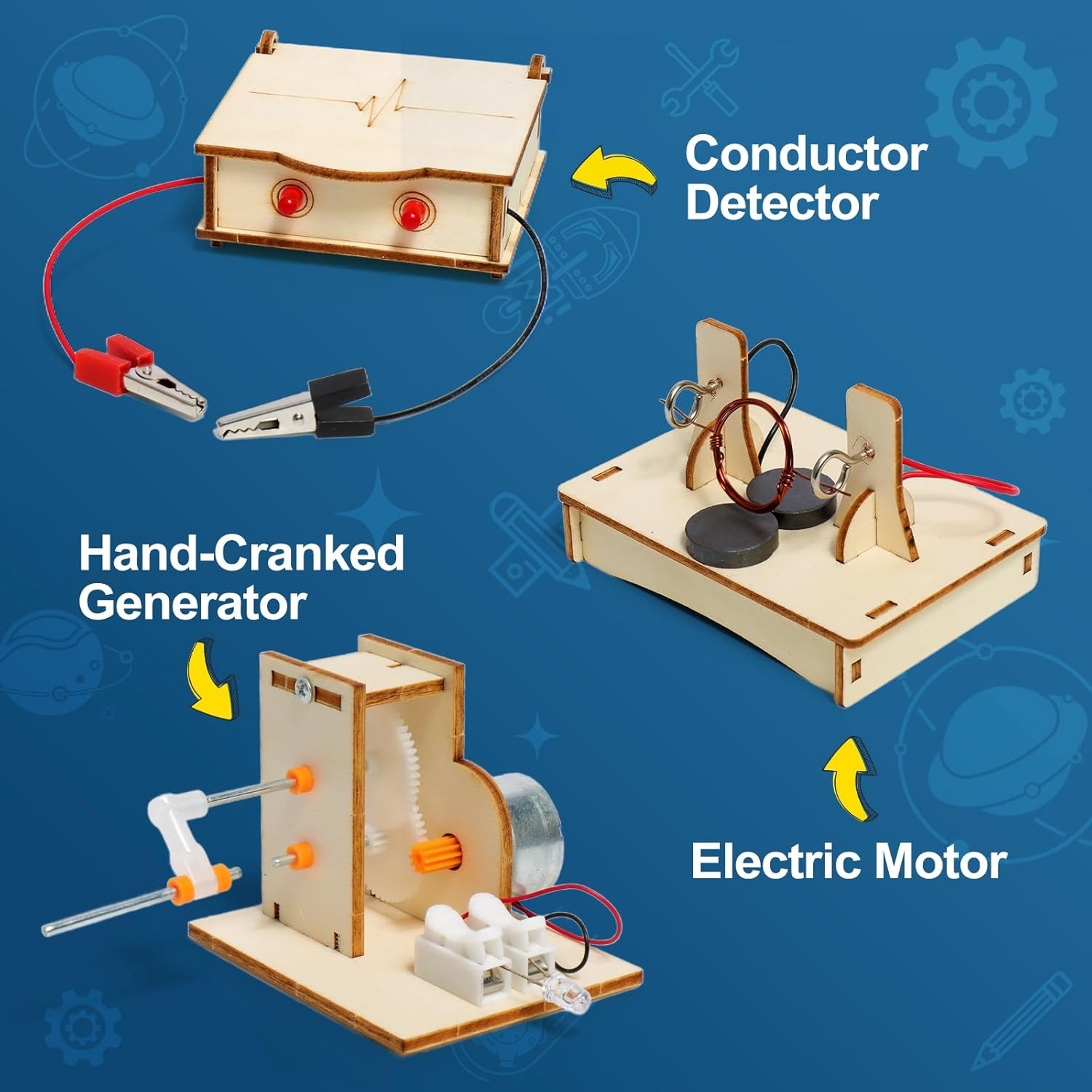 STEM Science Kits for Kids Ages 8-12, Wood Arts and Craft Kits for Boys 6-8