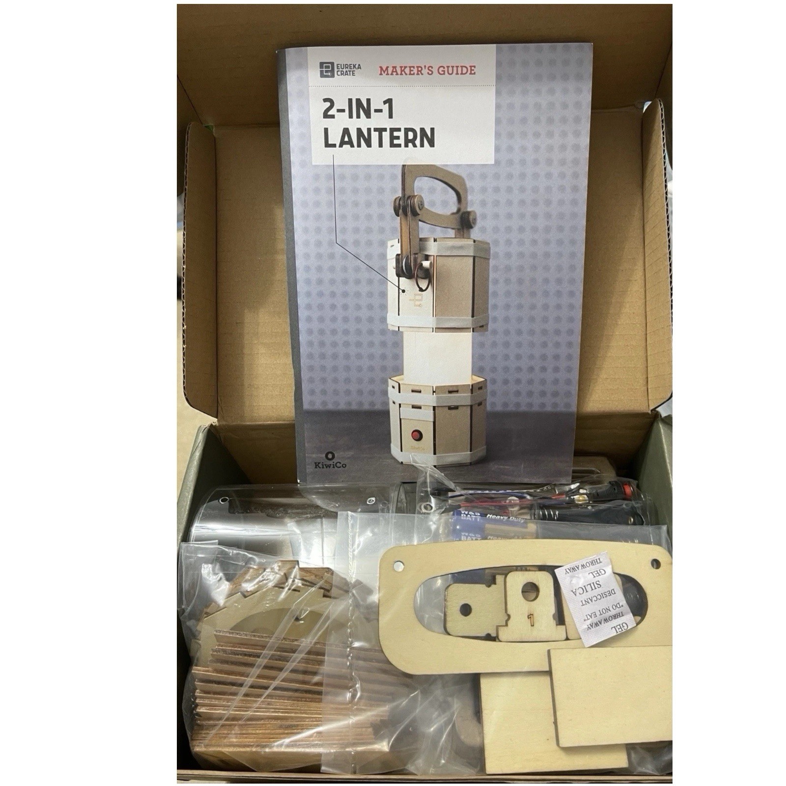KiwiCo Eureka Crate 2-In-1 Lantern Maker’s Guide DIY Wood STEM Kit Hands On