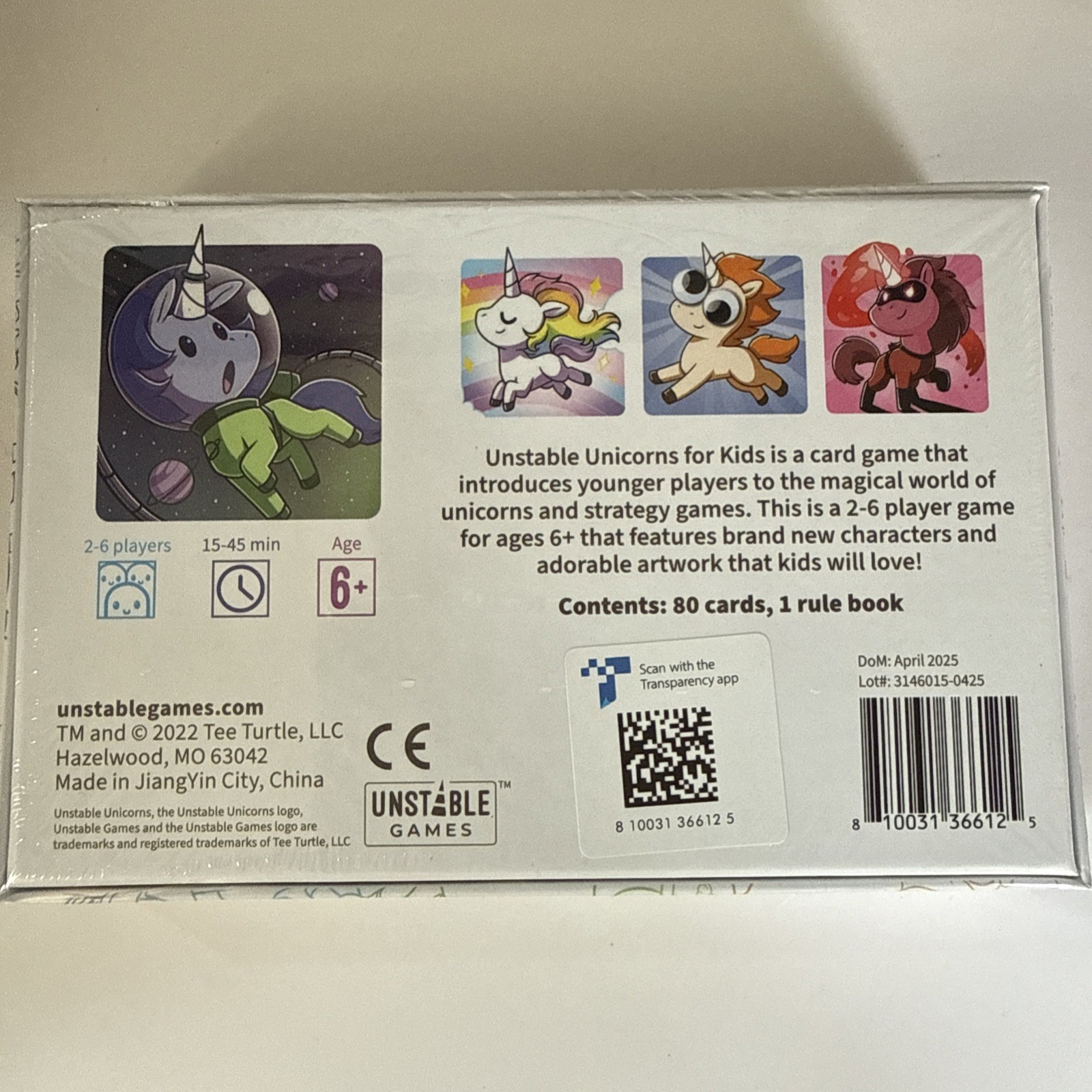 UNSTABLE UNICORNS for Kids Edition Base Game – A strategic card game for Kids!