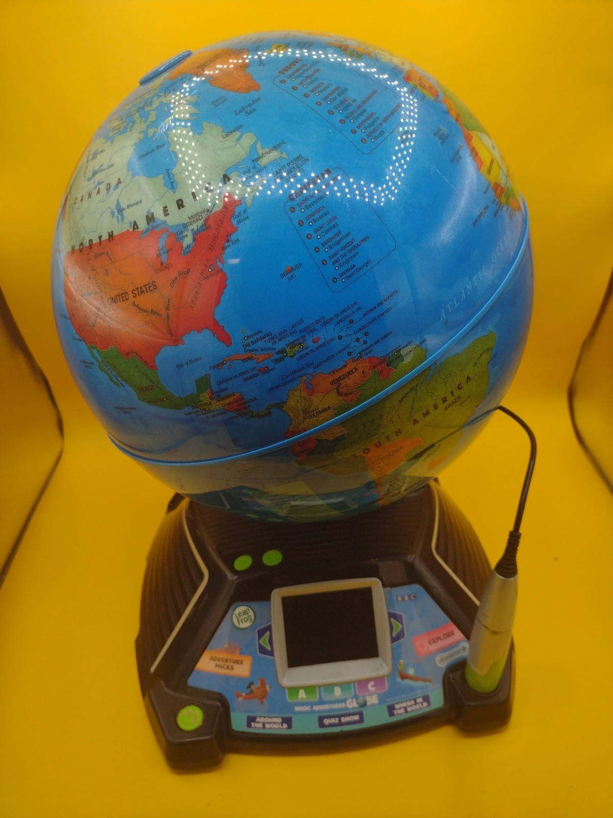 LeapFrog Magic Adventures Globe BBC Educational Interactive Toy & Stylus TESTED