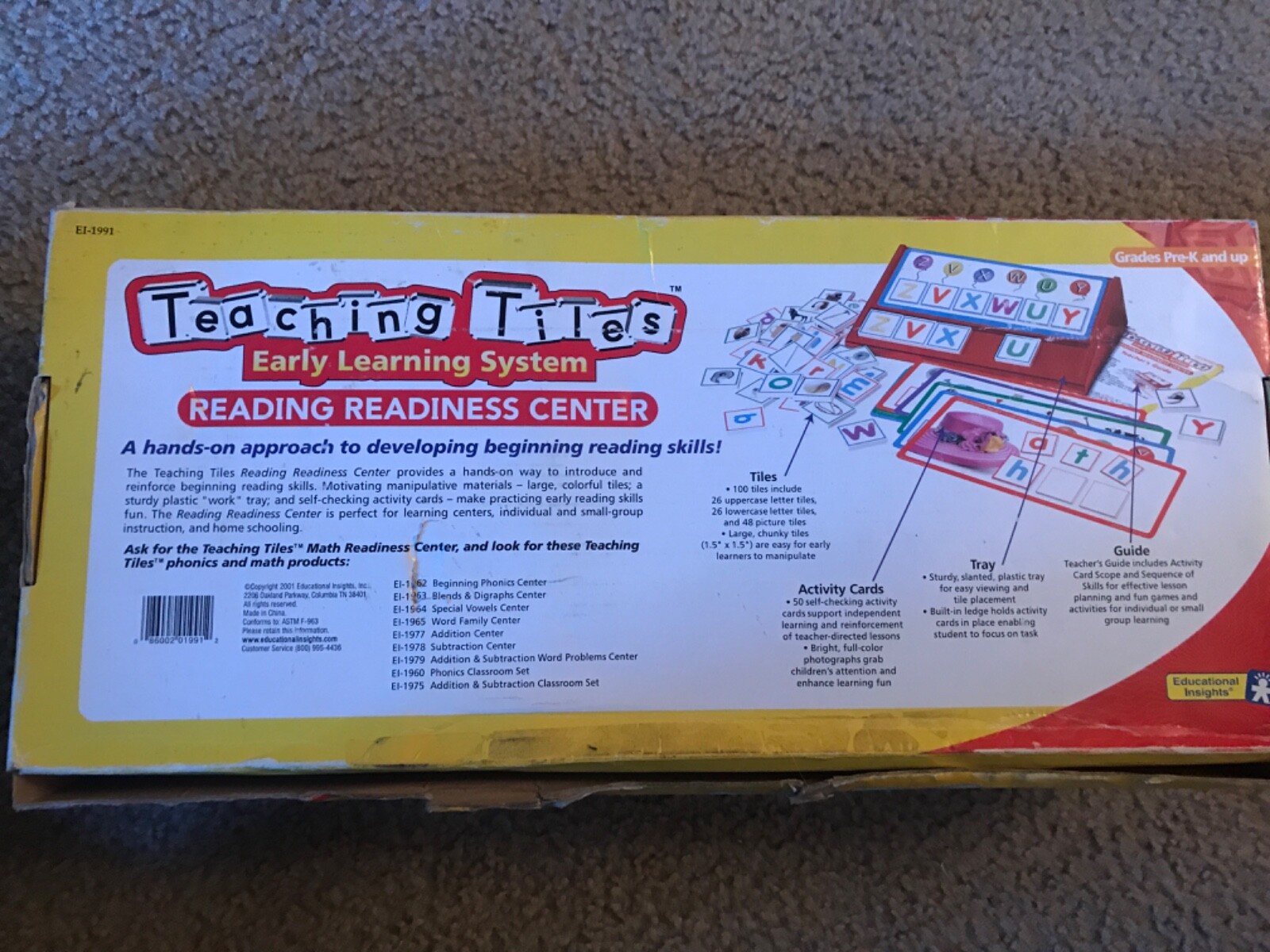 Lakeshore EI-1991 Teaching Tiles Reading Center Gr Pre-K and Up