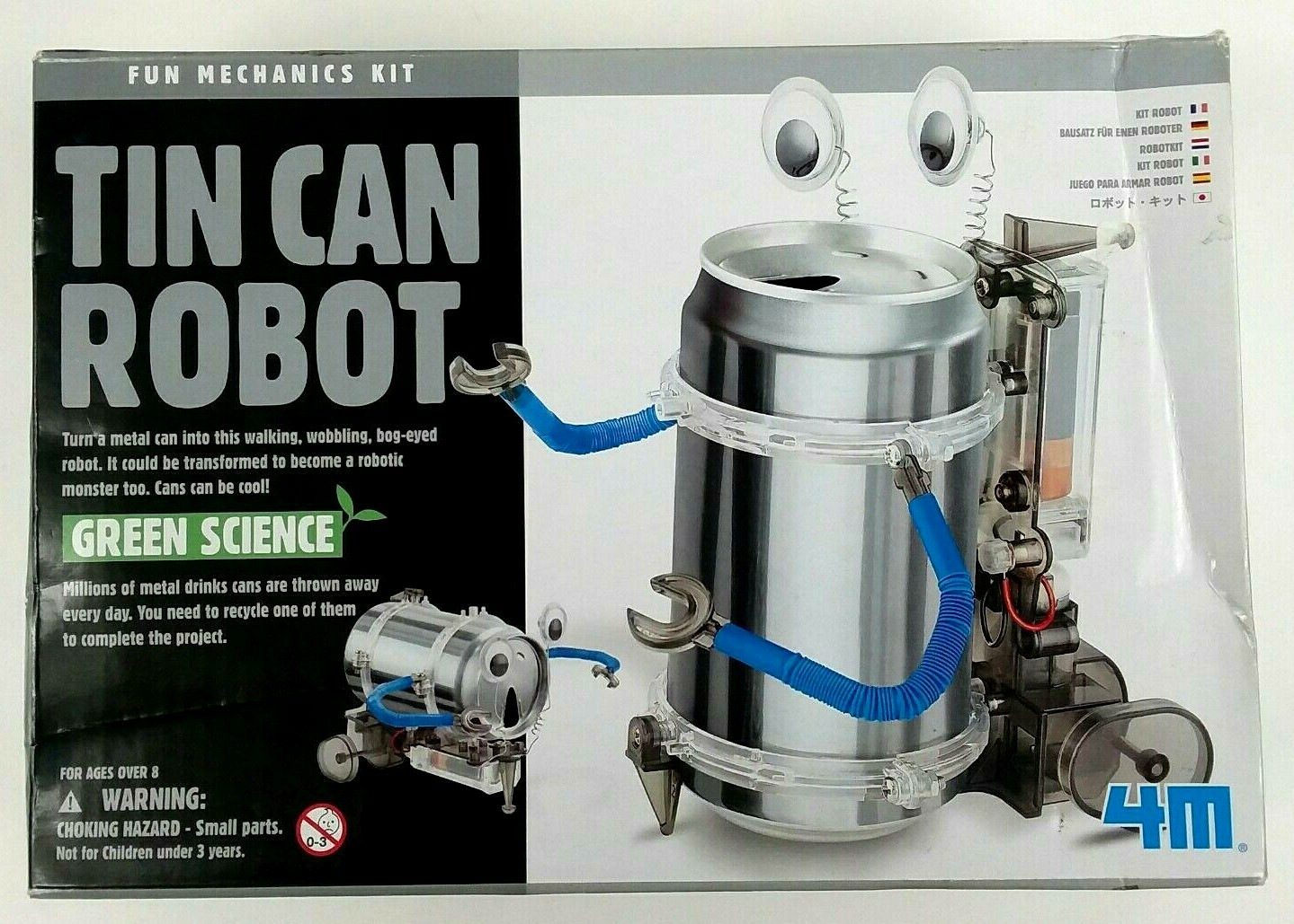 4M Tin Can Robot Science Kit for Ages 8 and Older, Electronic Learning Toys