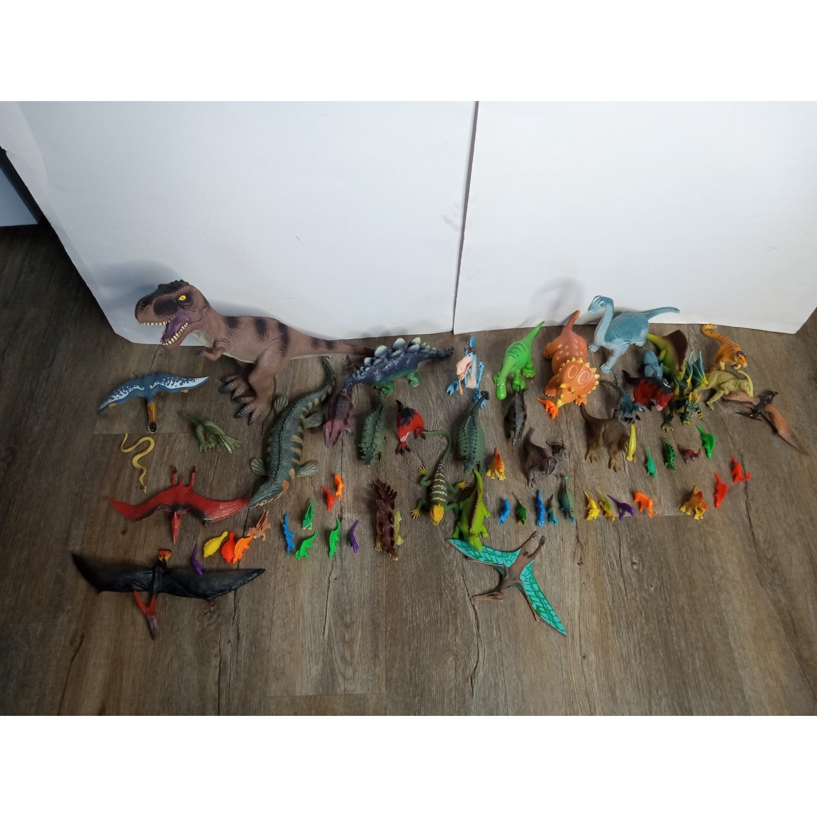 Lot Of 55+ Dinosaur Hard Plastic Toy Various Sizes