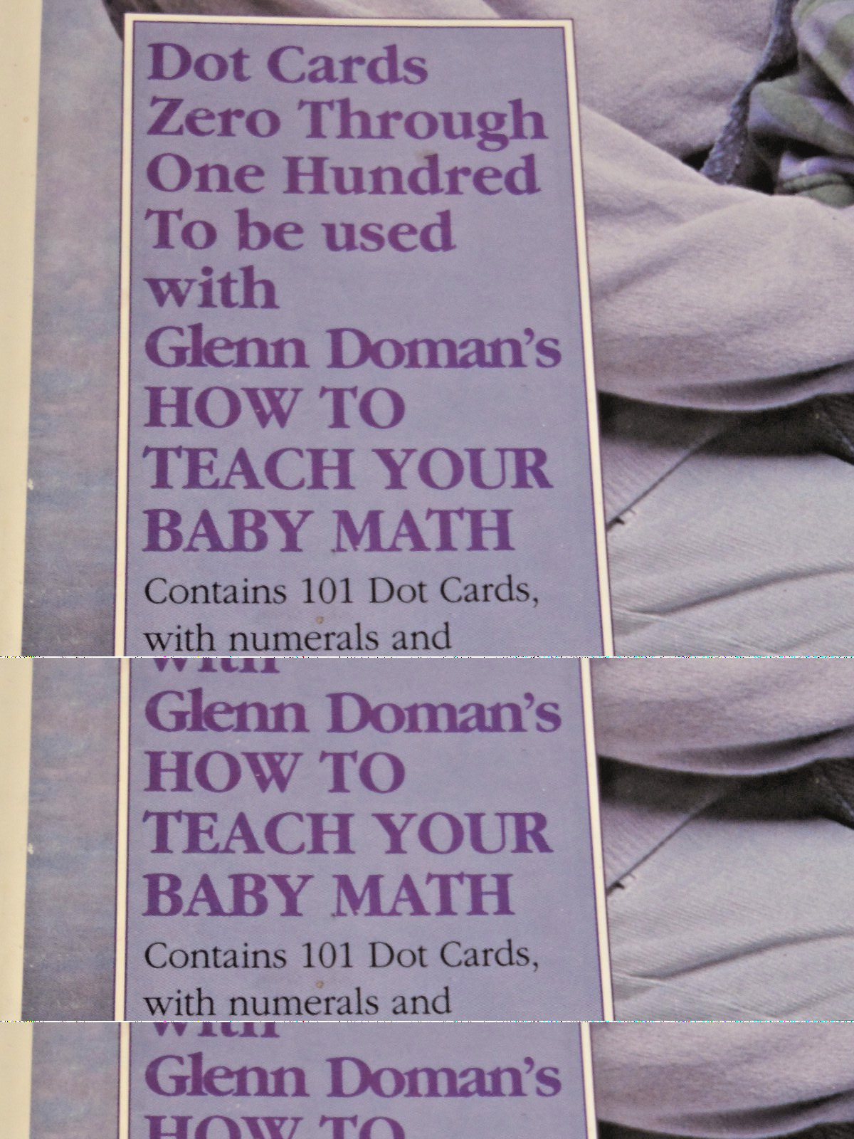 How To Teach Your Baby MATH READING KNOWLEDGE PHYSICALLY Glenn Doman Books Cards