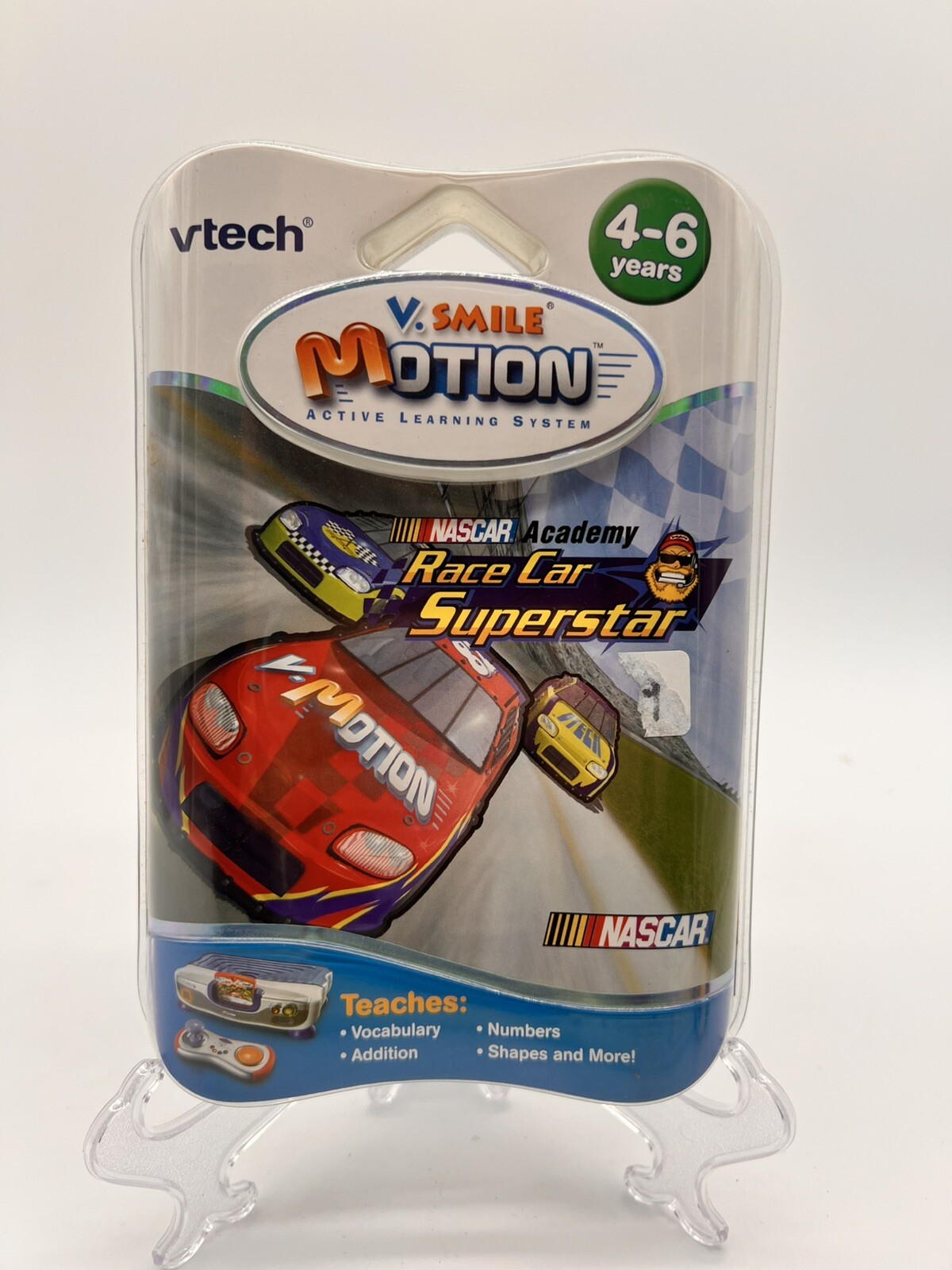 VTech V Smile Motion Nascar Academy Race Car Superstar Game 4-6 Years