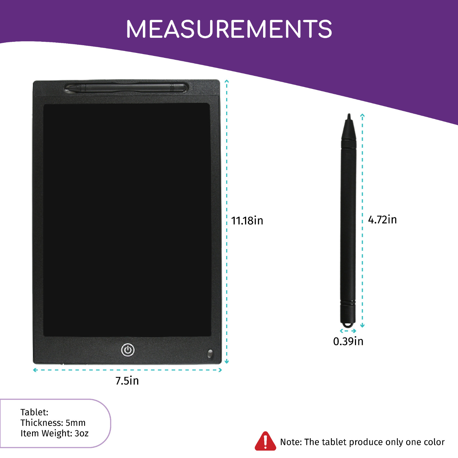 Electronic Erasable 12-Inch LCD Writing Tablet for Notes, Drawing, Doodles