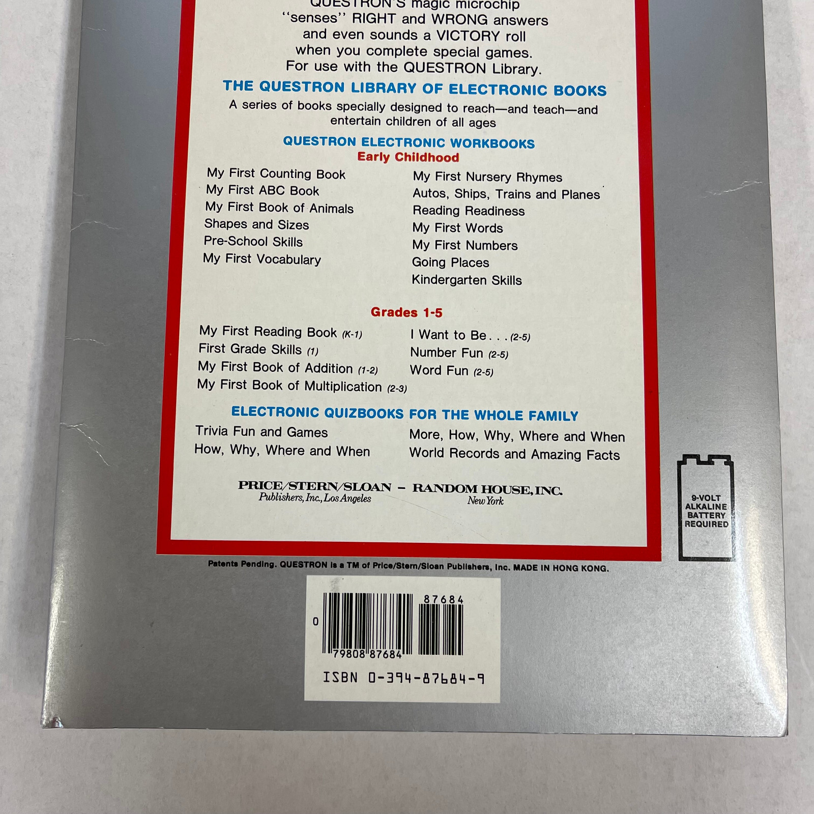 Vintage Questron Electronic Wand New in Box w/Sample Workbook Pages RARE NOS